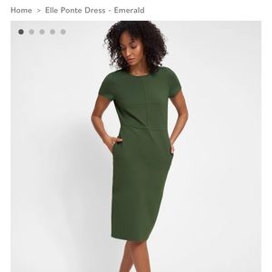 Universal Standard Green ponte dress